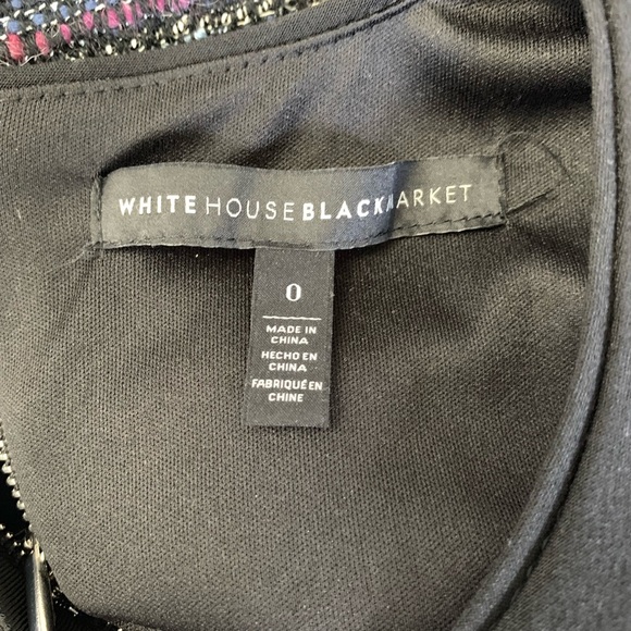 WHBM Body Perfecting Tweed Inset Sheath Dress Sz 0 - Picture 7 of 7